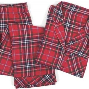 8 Oak Lane NWT size XS/S Tartan Red Plaid 💯 cotton pajama set.